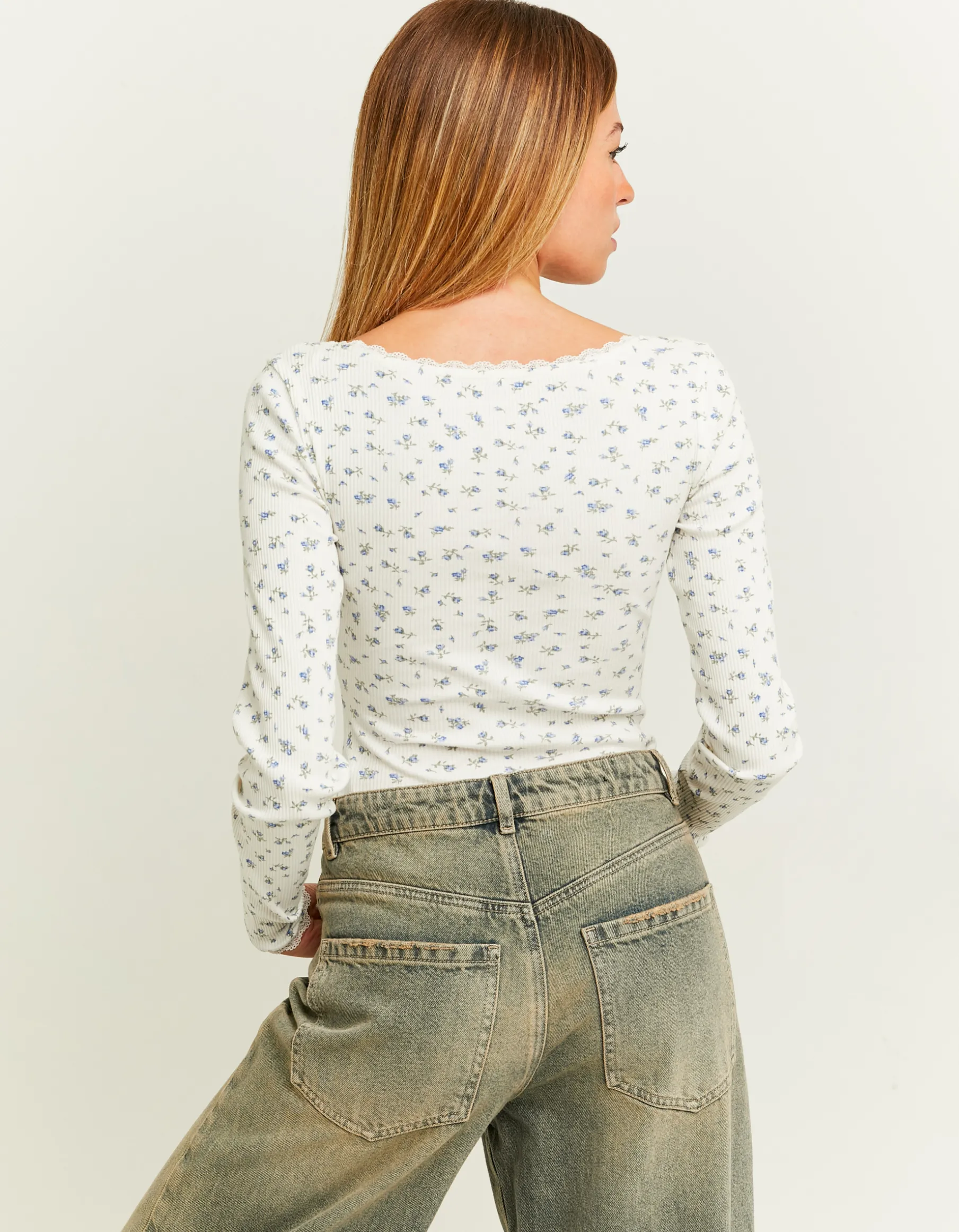 Tally Weijl Body^Body A Fiori con Dettaglio in Pizzo