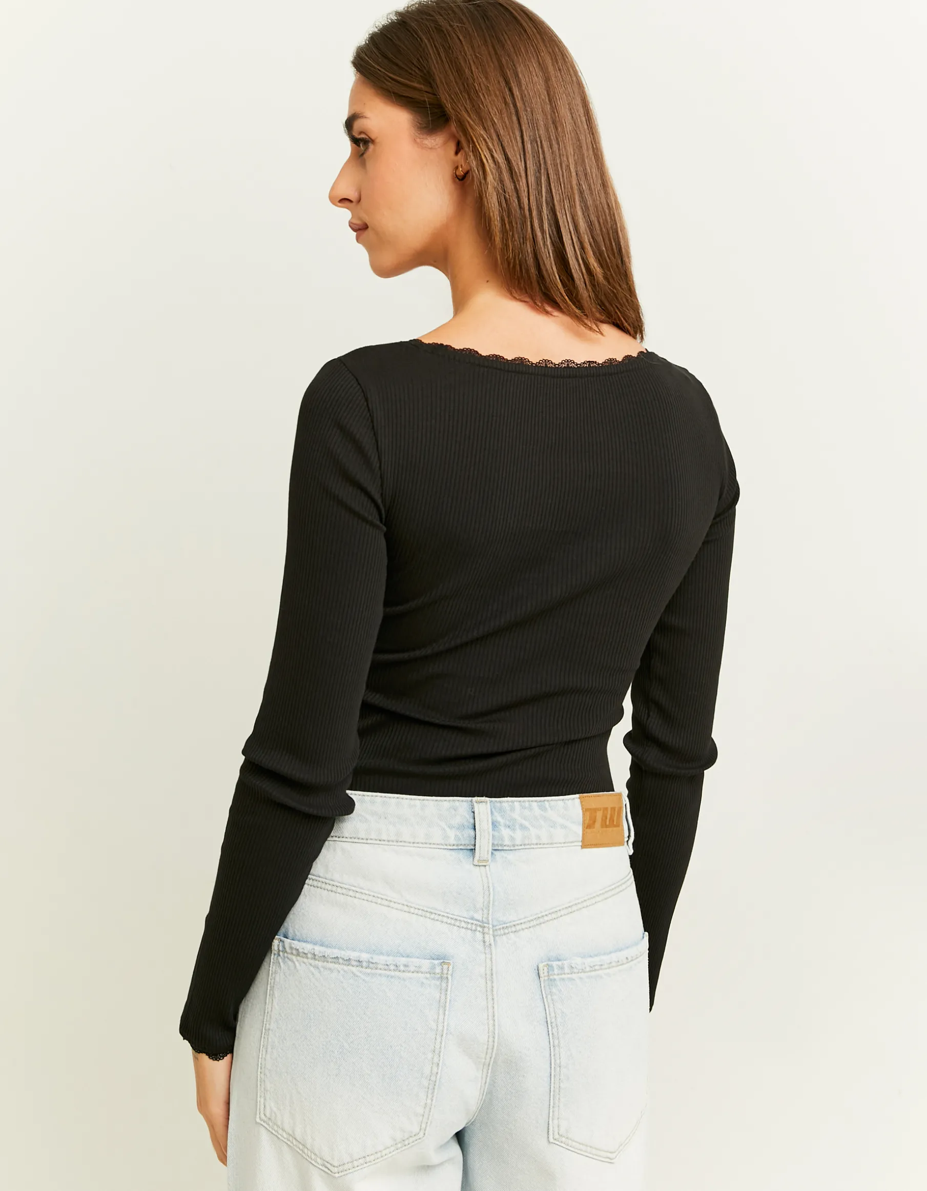 Tally Weijl Magliette Basiche | Body^Body Basico con Dettaglio in Pizzo