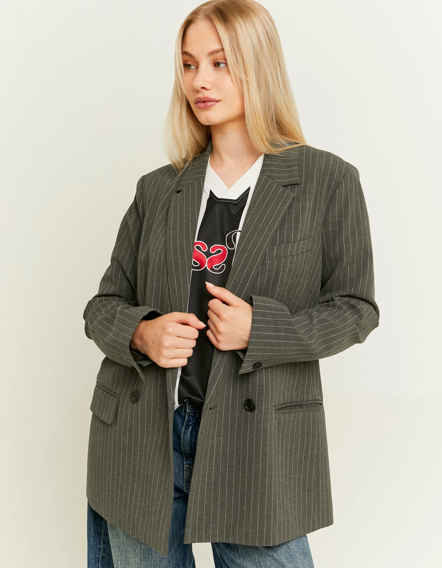 Tally Weijl Giacche | Total Look^Giacca Blazer Doppiopetto a Righe