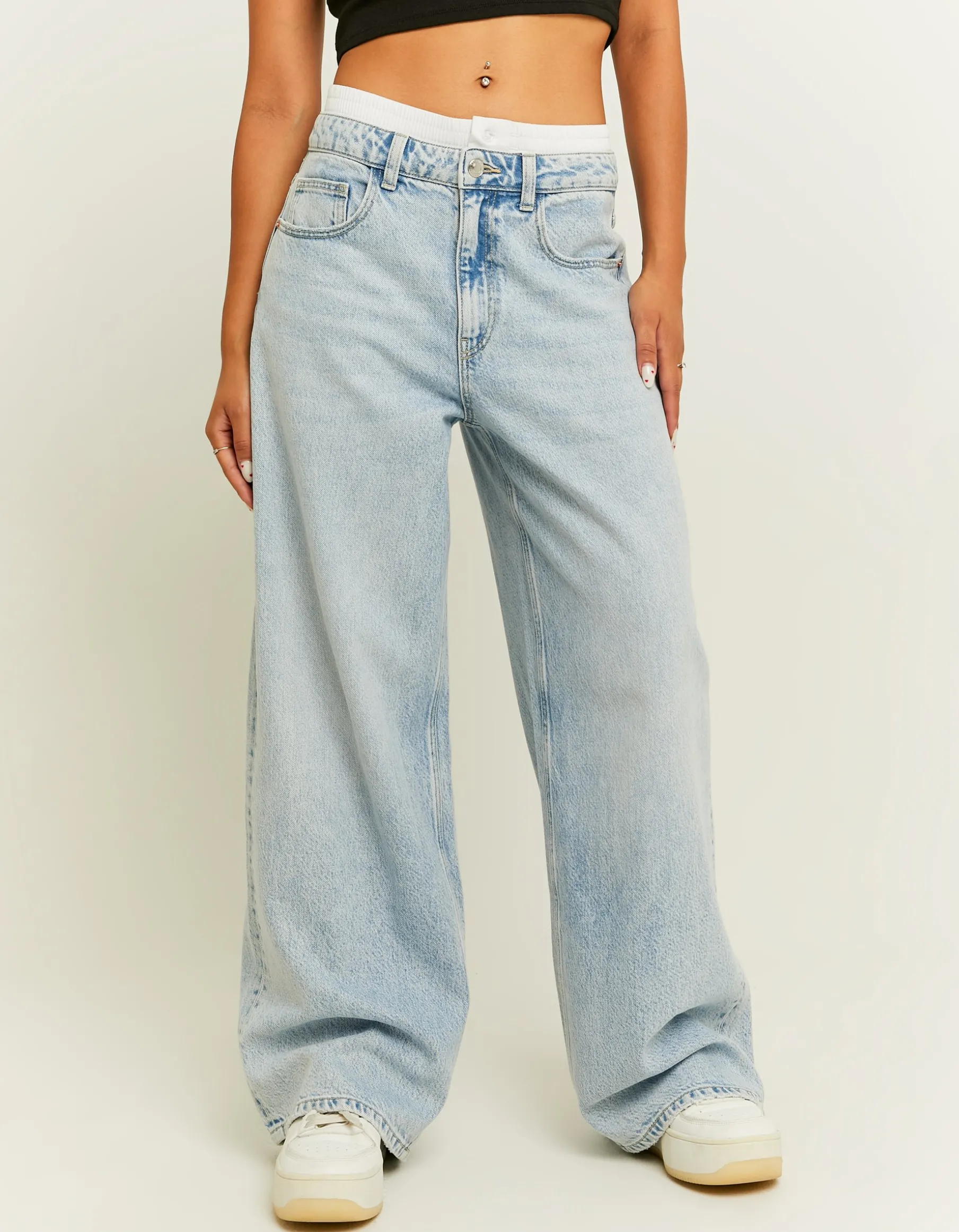 Tally Weijl Jeans^Jeans Skater con Dettaglio Boxer in Vita