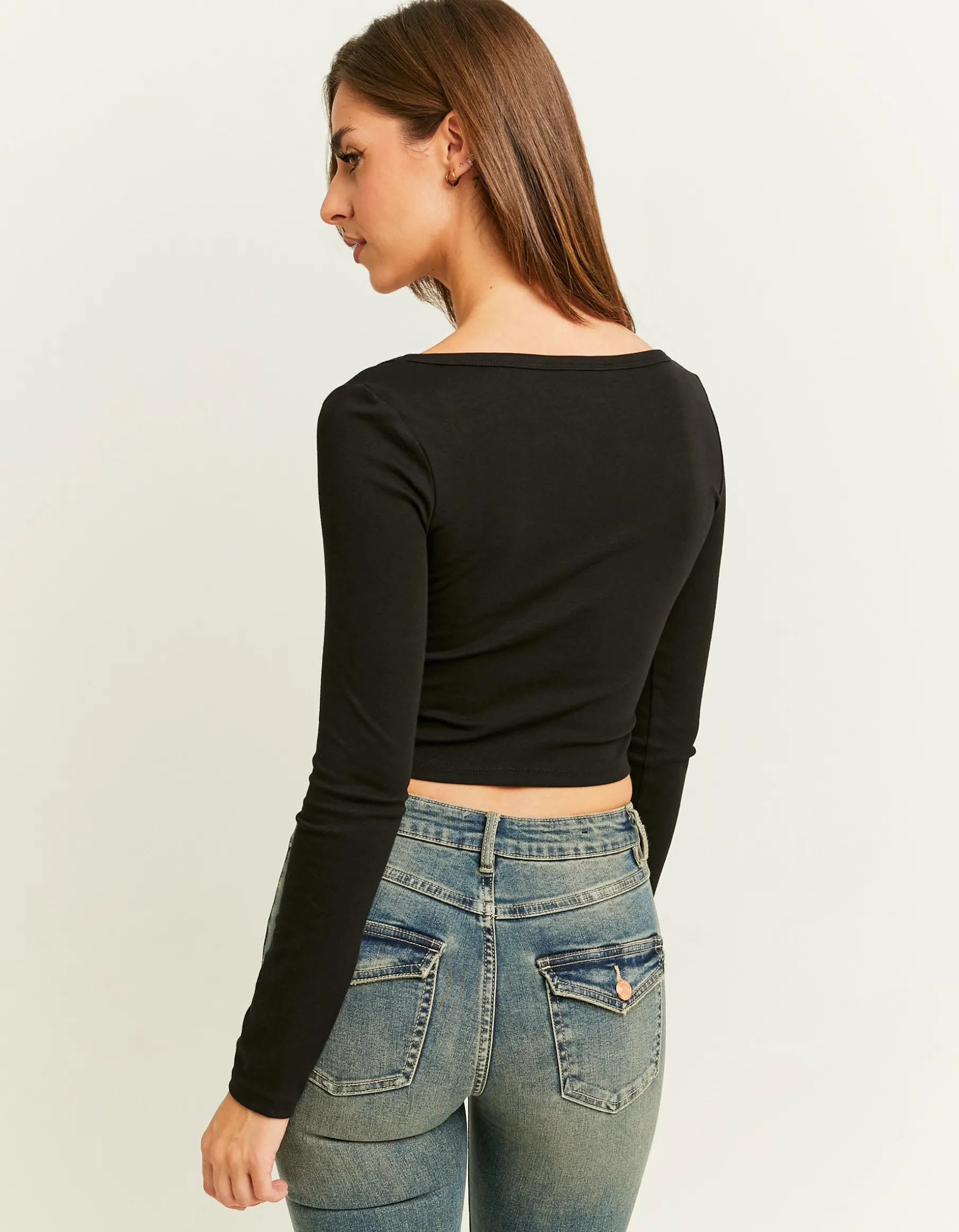 Tally Weijl Leggings | Magliette Basiche^Maglietta Basica Maniche Lunghe Nera
