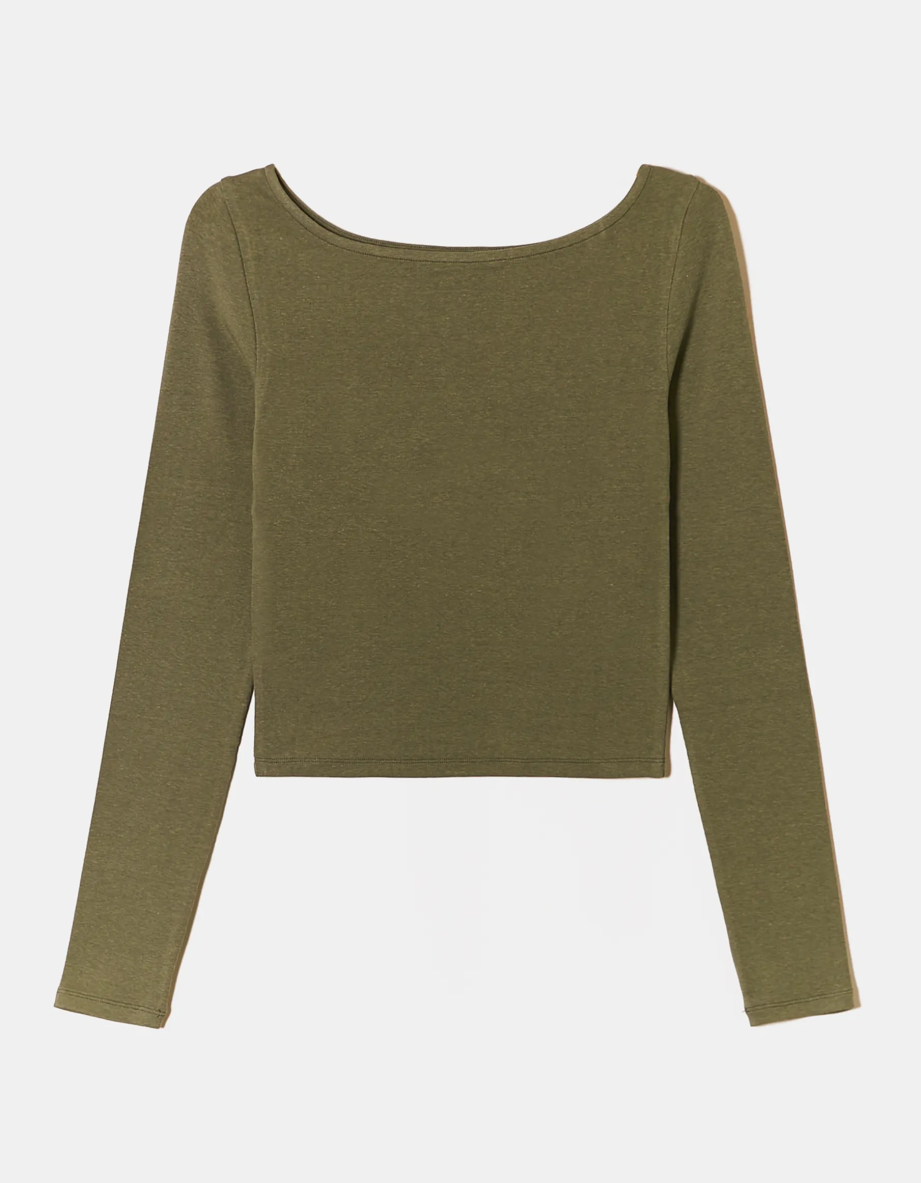 Tally Weijl Magliette Basiche^Maglietta color cachi a maniche lunghe