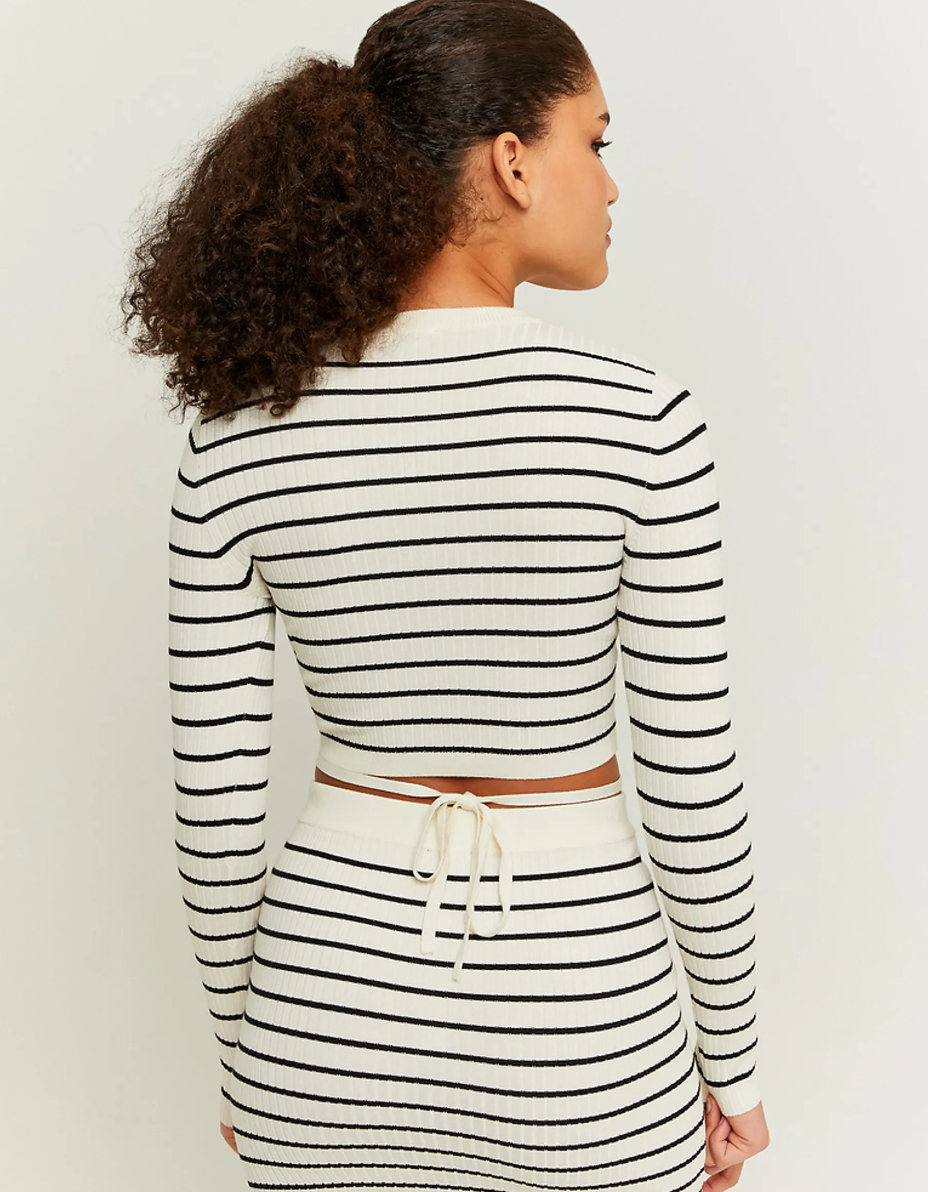 Tally Weijl Maglieria^Maglione Corto a Righe con Dettaglio Fancy