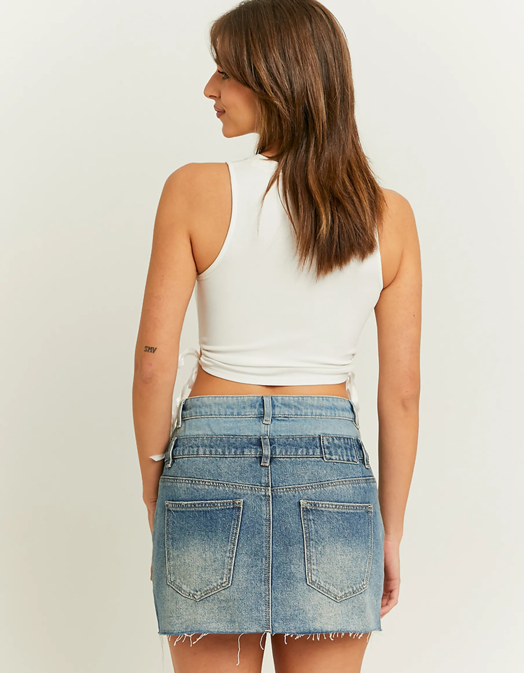 Tally Weijl Gonne^Minigonna di Jeans Effetto Doppia Vita