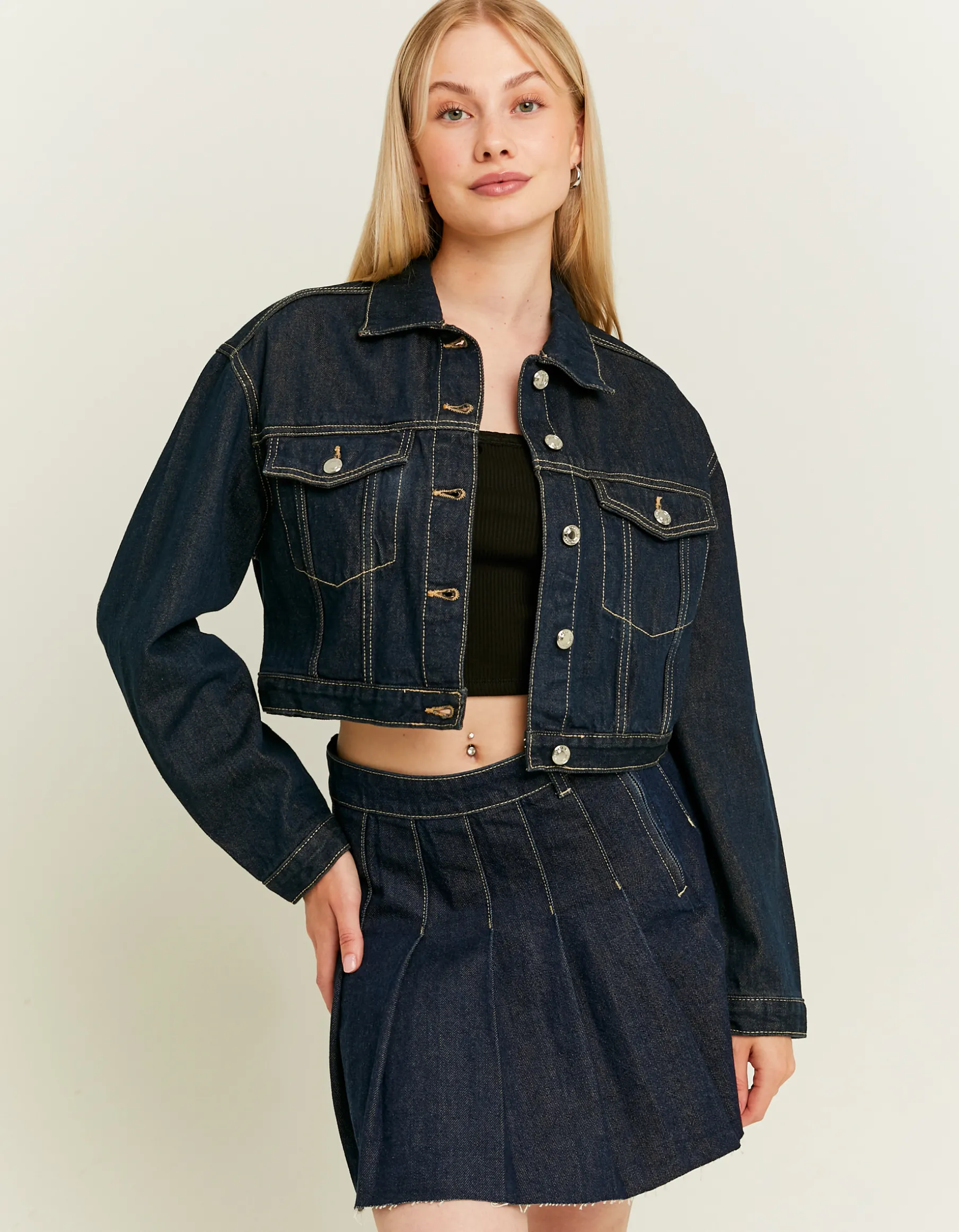 Tally Weijl Gonne | Total Look^Minigonna di Jeans Plissettata
