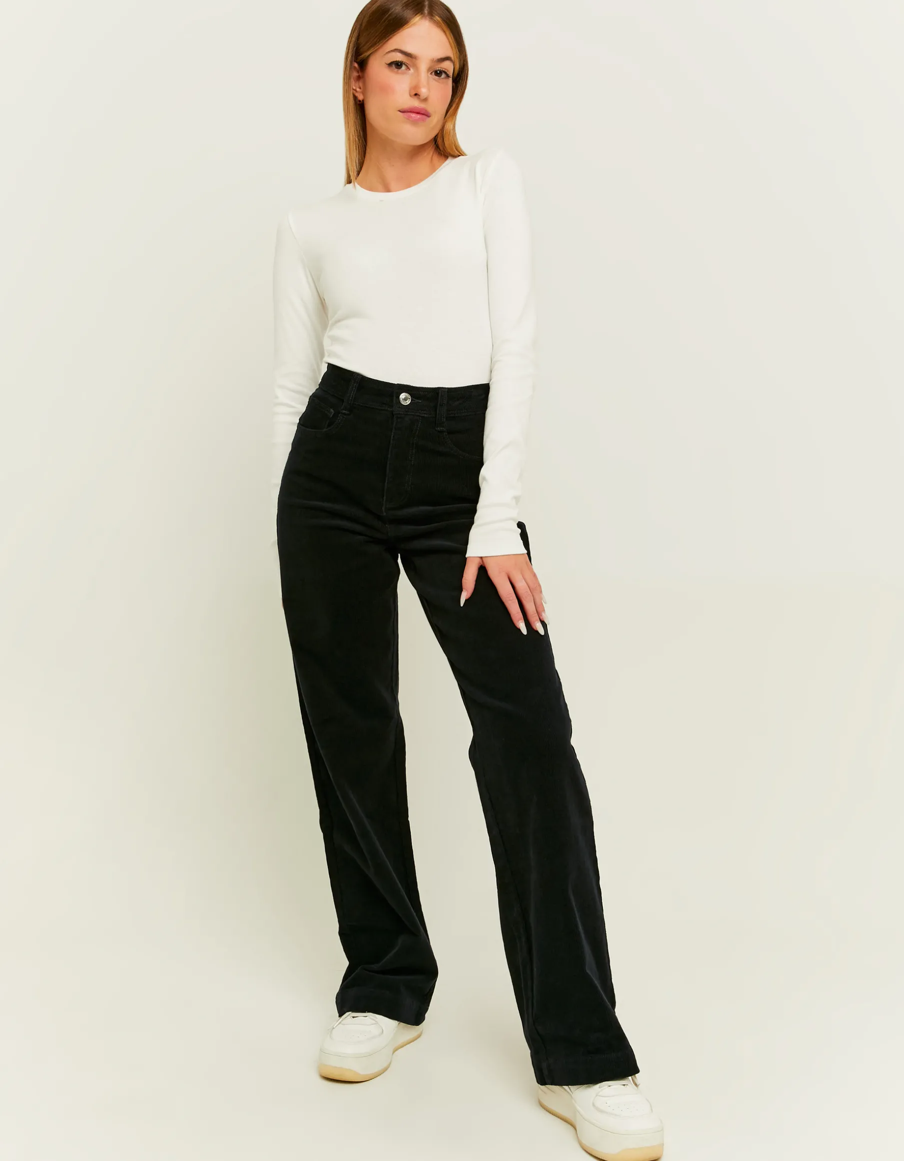 Tally Weijl Pantaloni^Pantalone Wide Leg in Velluto a Coste