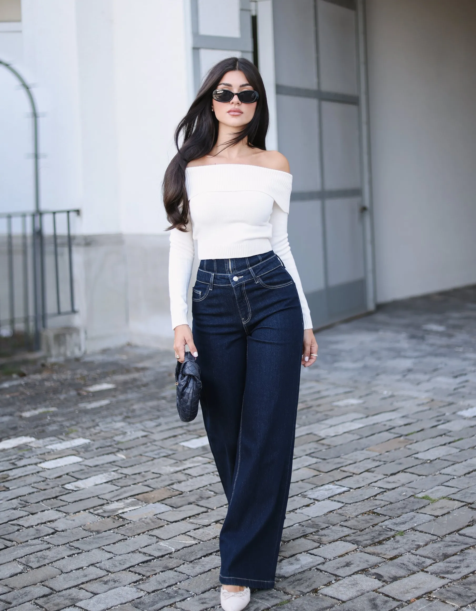 Tally Weijl Jeans^Wide Leg Jeans con Dettagli in Vita